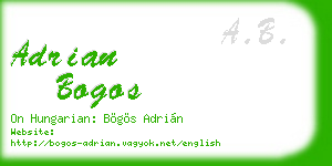 adrian bogos business card